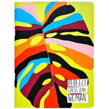 Тетрадь "Abstract лист", А5, 48 листов, клетка, разноцветный
