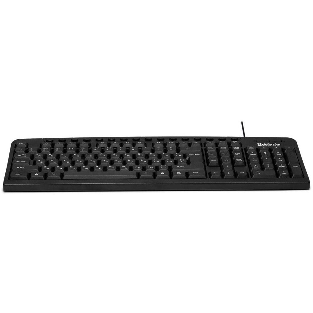 Клавиатура Defender "Focus HB-470 RU", USB, проводная, черный - 3