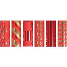Бумага декоративная в рулоне "Premium. Red", 2x0.7 м, 80 г/м2, ассорти