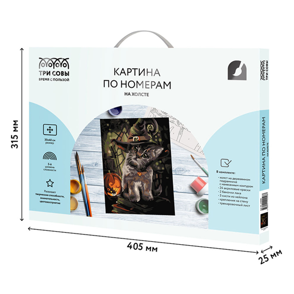 Картина по номерам "Заколдованный котик" - 8