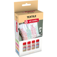 Набор красок декоративных "TEXTILE", пастельные цвета, 50 мл, 4 шт.