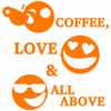 Кружка "Coffee, love & all above", керамика, 330 мл, белый, оранжевый - 2
