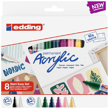 Набор маркеров акриловых "Edding Starter Set Nordic", 8 шт.