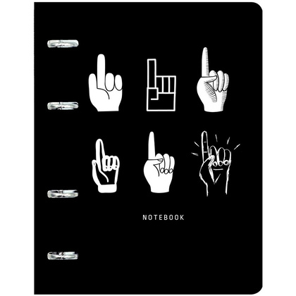 Тетрадь "Black style. 1", А5, 120 листов, клетка, чёрный