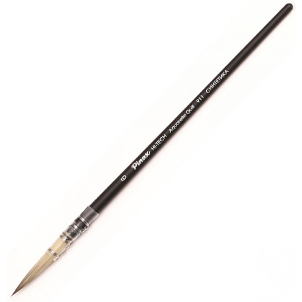 Кисть для рисования "Pinax HI-TECH Aquarelle Quill", синтетика, круглая, французское крепление, №6