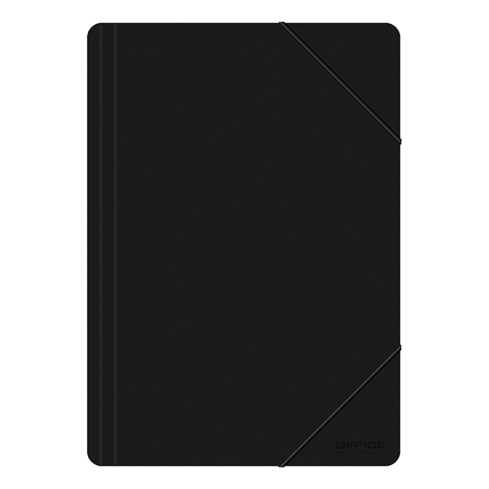 Папка на резинках "Office Products", A4, 15 мм, пластик, черный