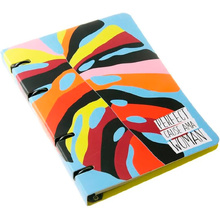 Тетрадь на кольцах "Abstract лист", А5, 120 листов, клетка, разноцветный