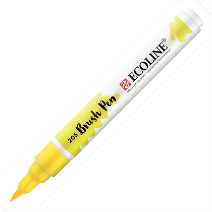 Маркер акварельный "Ecoline", 205 желтый лимонный