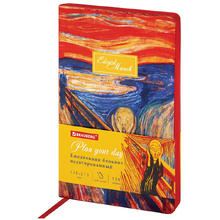 Ежедневник недатированный "Edvard Munch", А5, 136 страниц, красный