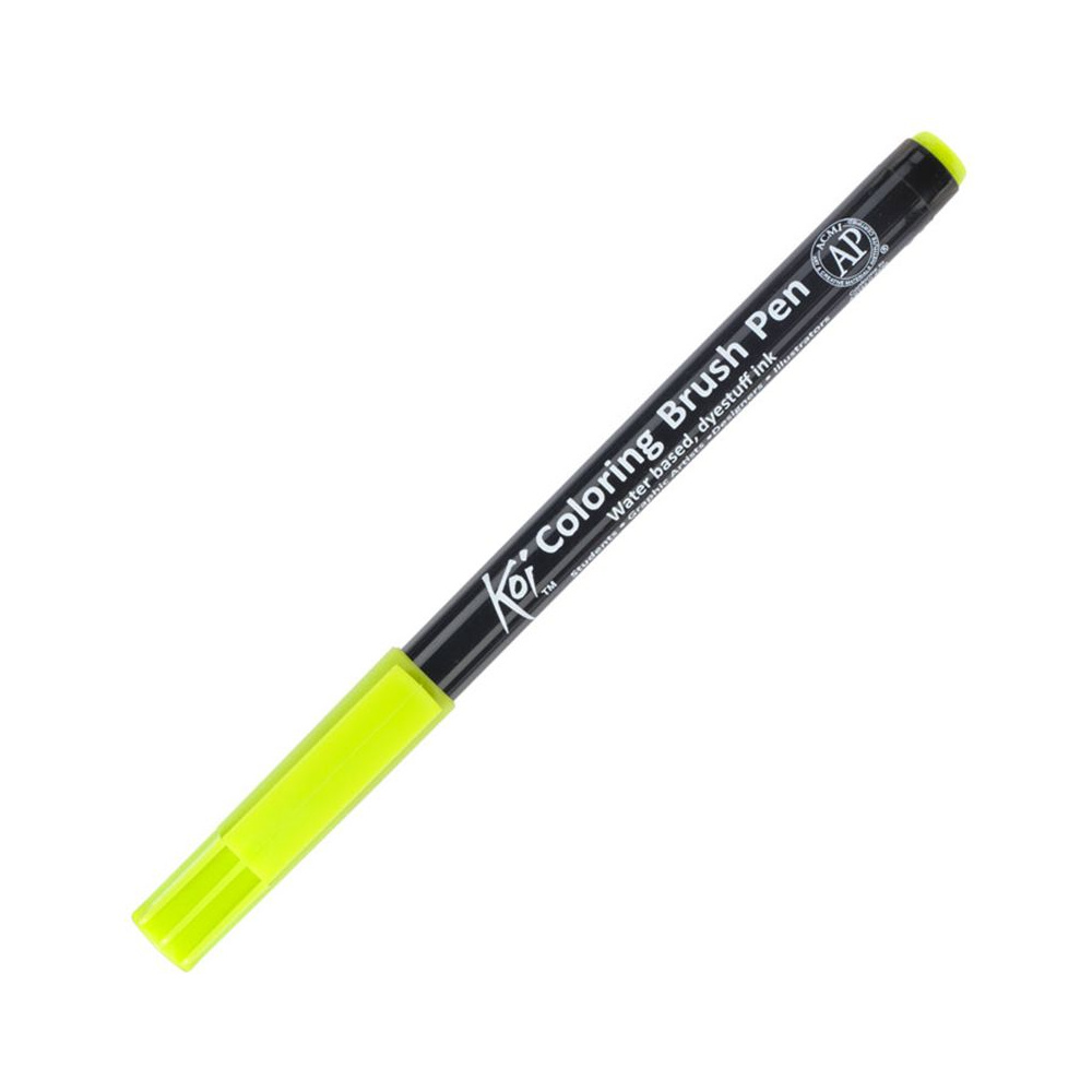 Маркер акварельный "Koi Color Brush", желто-зеленый
