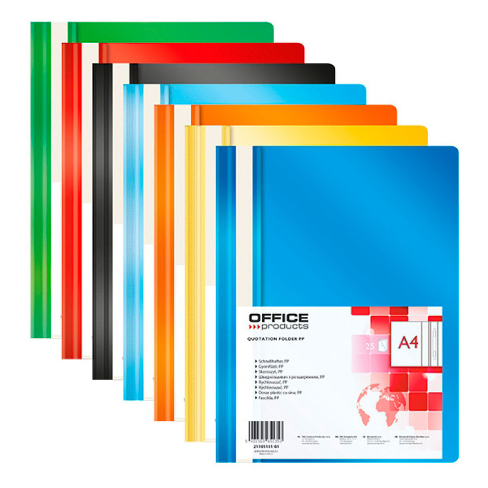 Папка скоросшиватель "Office Products", А4, желтый - 2