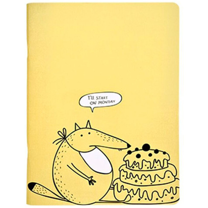 Тетрадь "Strange animals лис", А4, 40 листов, клетка, разноцветный