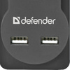 Сетевой фильтр "Defender DFS 751", 1.8 м, черный     - 3