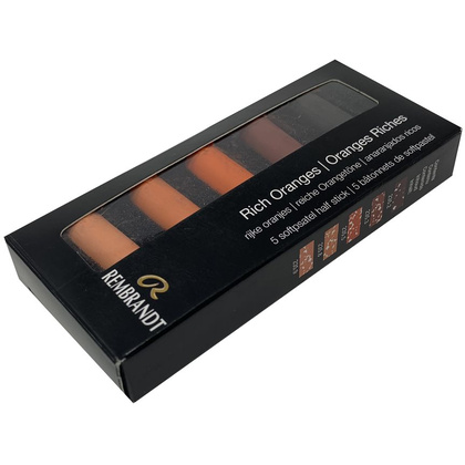 Набор мягкой пастели "Rembrandt Half Pastel", 5 цветов, насыщенные оранжевые - 3