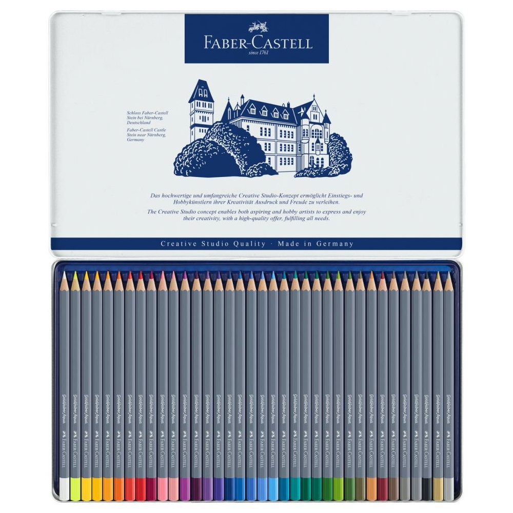 Карандаши цветные акварельные "Goldfaber Aqua", 24 цвета, металлическая упаковка - 4