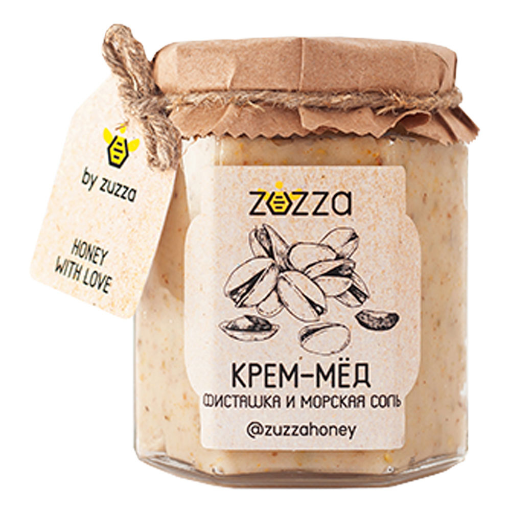 Мед-крем "Zuzza", фисташка, соль, 240 г