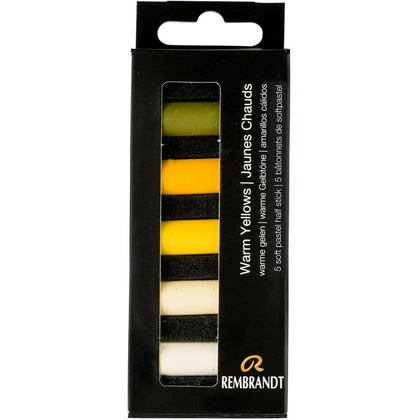 Набор мягкой пастели "Rembrandt Half Pastel", 5 цветов, теплые желтые