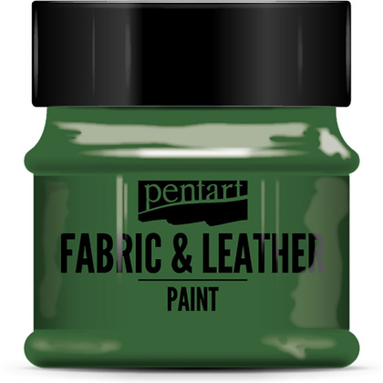 Краска для текстиля "Pentart Fabric & Leather paint", 50 мл, зеленый