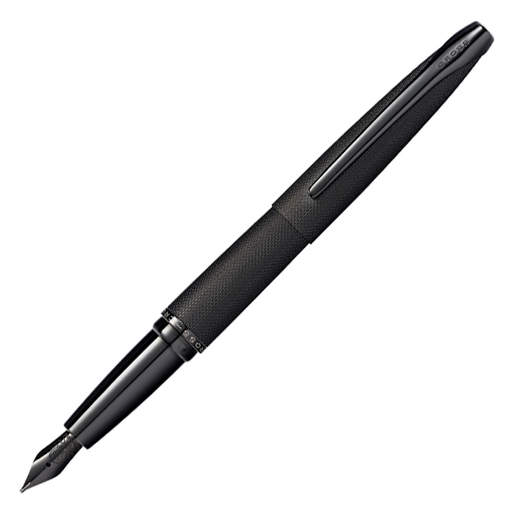Ручка перьевая Cross "ATX Brushed Black PVD", M, черный, патрон черный