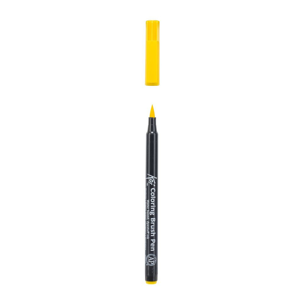 Маркер акварельный "Koi Color Brush", желтый - 3