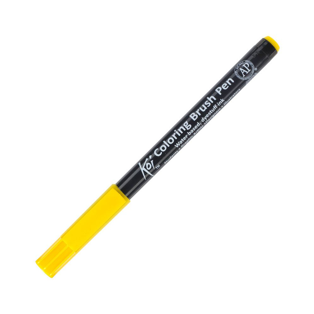 Маркер акварельный "Koi Color Brush", желтый