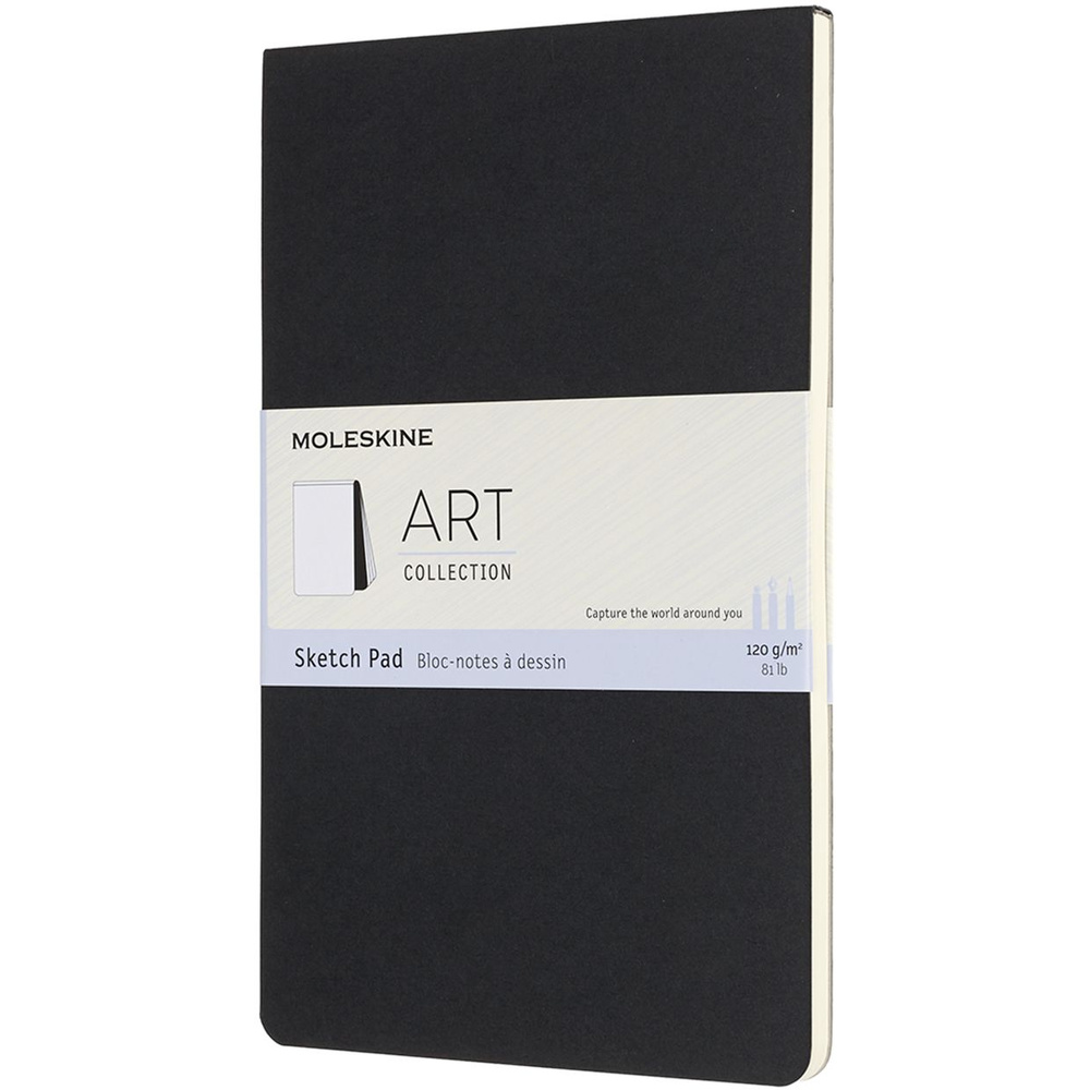 Блокнот для рисования "Art Soft Sketch Pad Large", А5, 130x210 мм, 44 л, черный