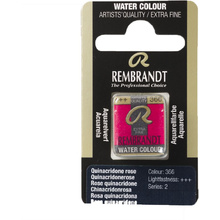 Краски акварельные "Rembrandt", 366 квинакридон розовый, кювета