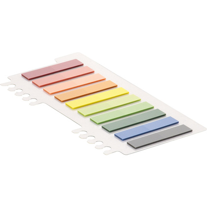 Закладки пластиковые "Lorex Plastic", 10x45 мм, 10 цветовx20 шт., ассорти - 2