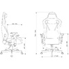 Кресло игровое Бюрократ "Knight Outrider", экокожа, металл, черный, оранжевый, ромбик - 11