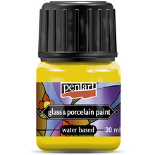Краски для стекла и керамики "Pentart Glass&Porcelain", 30 мл, желтый