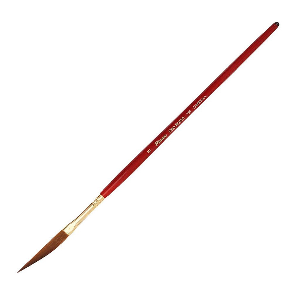 Кисть для рисования "Pinax ORO ROSSO", синтетика, даггер лайнер, №6
