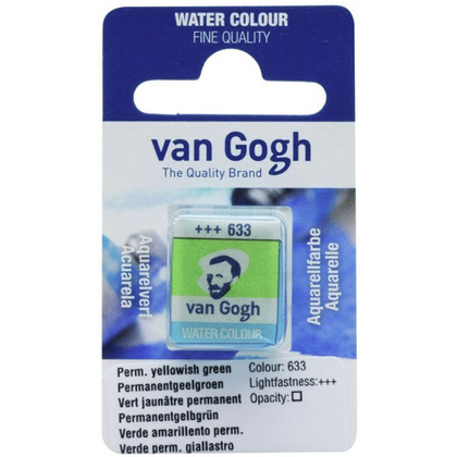 Краски акварельные "Van Gogh", 633 желто-зелёная прочная, кювета