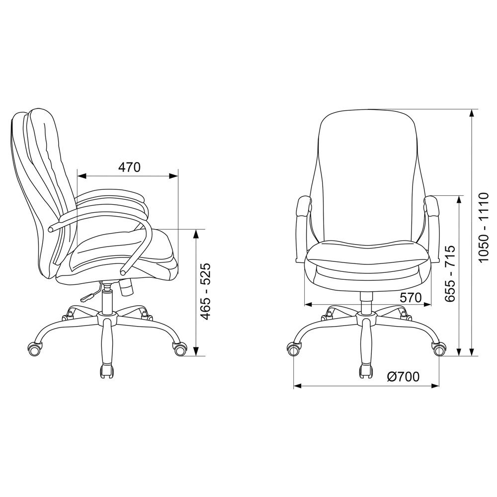 Кресло руководителя "Бюрократ T-9950SL Fabric", ткань, металл, черный - 5