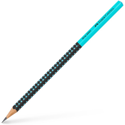 Карандаш простой "Grip Two Tone" HB, без ластика, черный, бирюзовый
