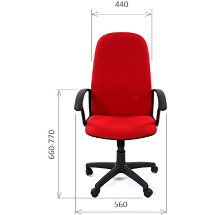 Кресло для персонала "CHAIRMAN 289" ткань, пластик, черный - 4