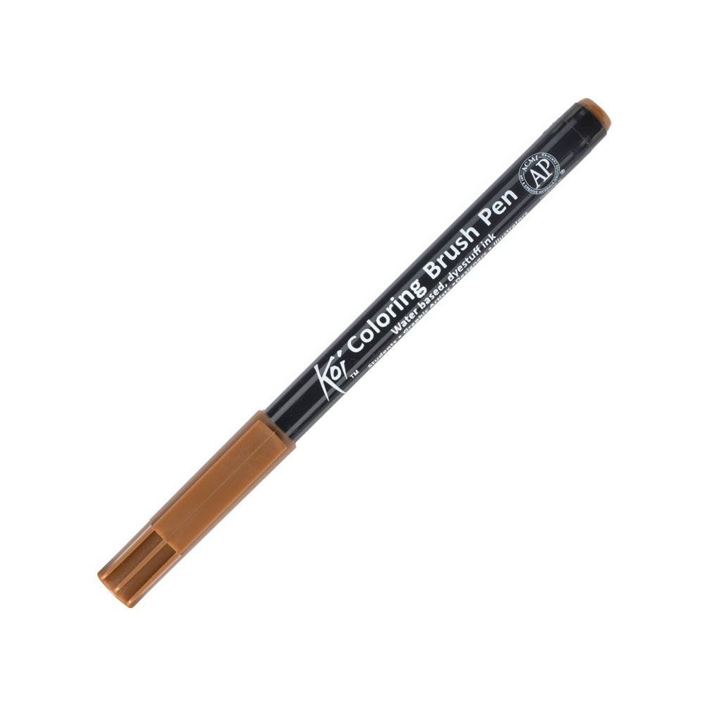 Маркер акварельный "Koi Color Brush", коричневый