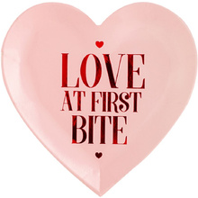 Тарелка бумажная "Love at first bite", 18.5 см, 6 шт, розовый