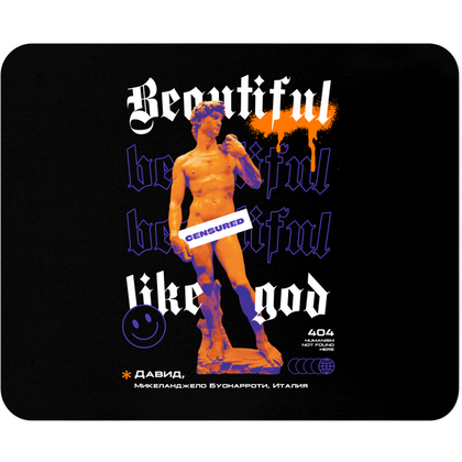 Коврик для мыши "Beautiful like god", 235x196x3 мм