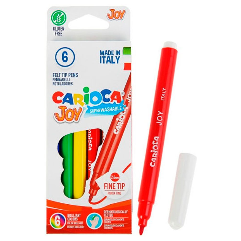 Фломастеры "Carioca Joy", 6 шт