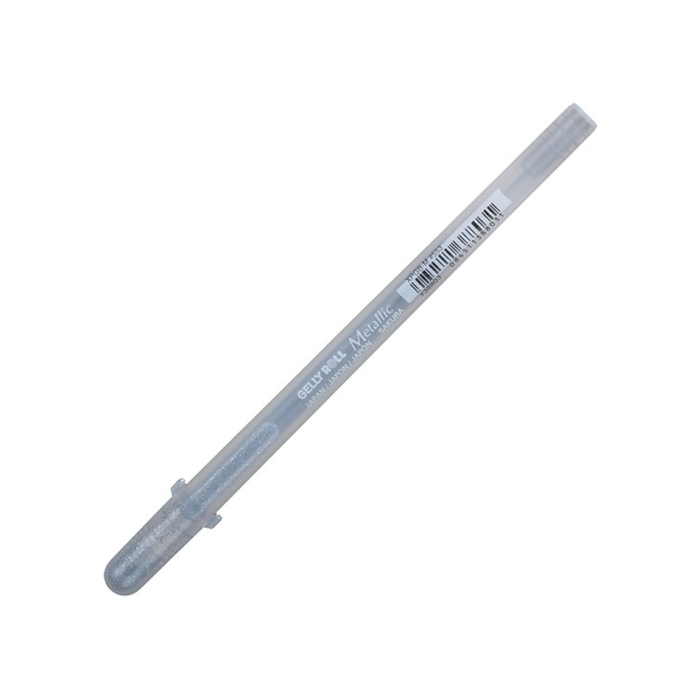 Ручка гелевая "Gelly Roll Metallic", 1.0 мм, прозрачный, стерж. серебристый