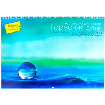 Календарь-планер настенный "Гармония души", 34x24 см, 12 листов, разноцветный