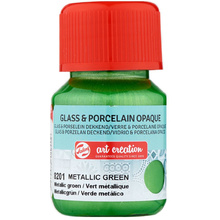 Краски декоративные "GLASS&PORCELAIN OPAQUE", 30 мл, 8201 зеленый металлик