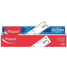 Линейка Maped "Кристалл", блистер, 15 см, прозрачный
