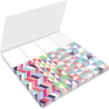 Закладки бумажные "Ultra Sticky. Geometry", 18x70 мм, 4 видаx25 шт., ассорти