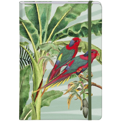 Блокнот "Jungle harmony" на резинке, A5, 48 листов, линейка, ассорти
