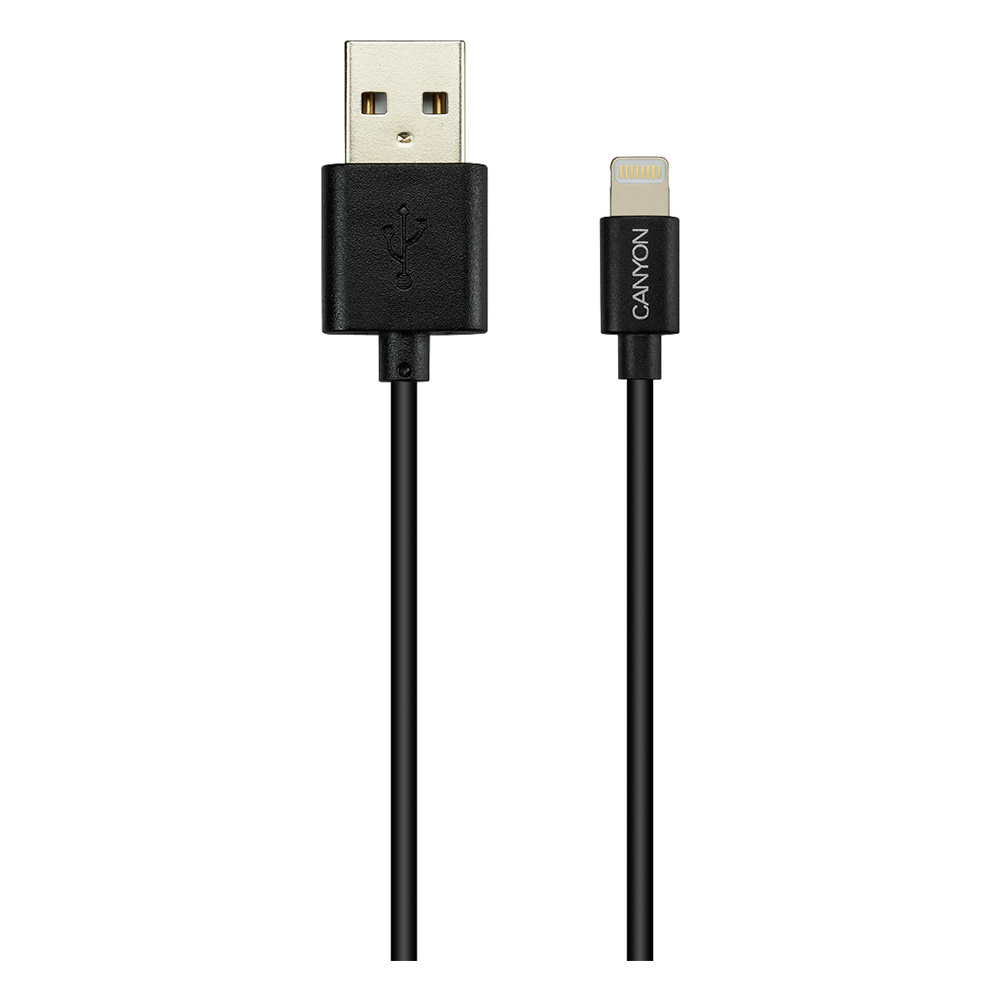 Кабель CANYON MFI "CNS-MFICAB01B", 1 м, черный