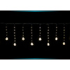 Гирлянда LED "Бахрома. Шарики с дед морозом", 3 м, теплый белый - 4