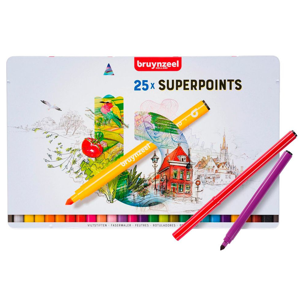 Набор маркеров художественных "Bruynzeel Super Point", 25 шт. - 2