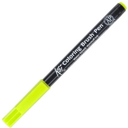 Маркер акварельный "Koi Color Brush", желто-зеленый