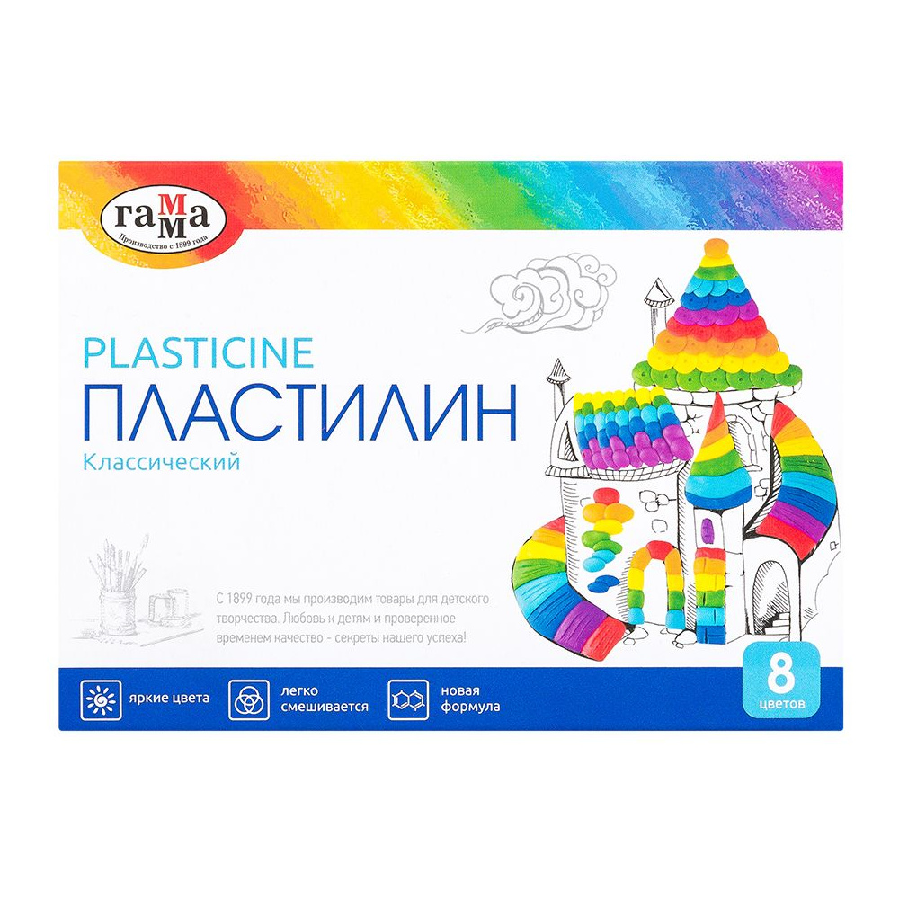 Пластилин "Классический", 8 цветов